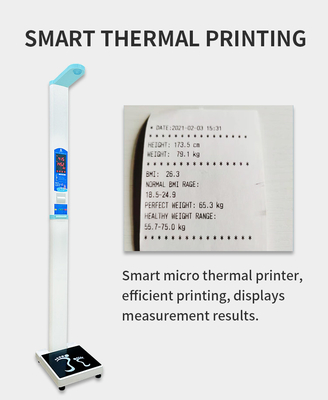 LED Display Weight Height Human Measurement Scale With Printer For Supermarkets