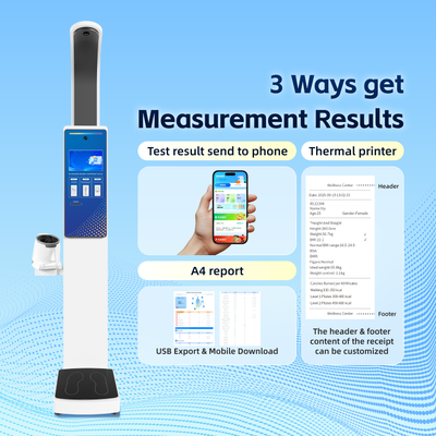 Advanced 10.2 Inch Touch Screen Customizable Personal Scale Self-Service Kiosk Health Blood Pressure Weight Height Monitor Height Weight Blood Pressure Machine