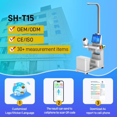 Medische gezondheidsonderzoekkiosk Gezondheidszorgmachine Medische fysieke controle Zelfbediening Interactief