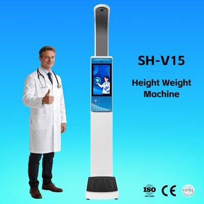 Hoogte Gewichtsschaal BMI LCD Intelligent scherm Thermische printer Elektronisch rapport Hartslag Apotheek OEM