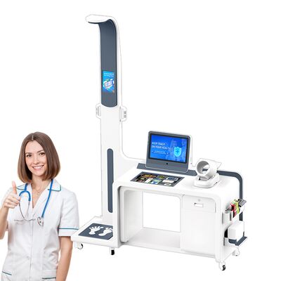 Medische apparatuur Kiosk voor gezondheidscontrole Ecg-machine Klinische analyse van de analysator van de lichaamssamenstelling Telegeneeskundekiosk